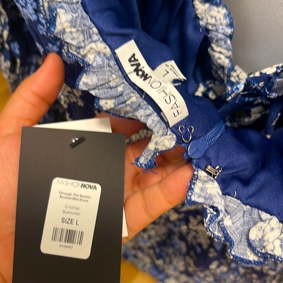 FashionNova Through The Garden Rushed Mini Dress - Picture 4 of 4